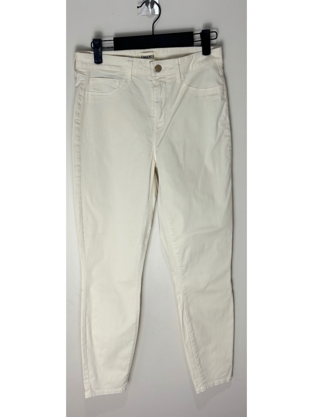 L’AGENCE Margot High Rise Skinny Jeans 27 Vintage White NWOT Stretch Ankle